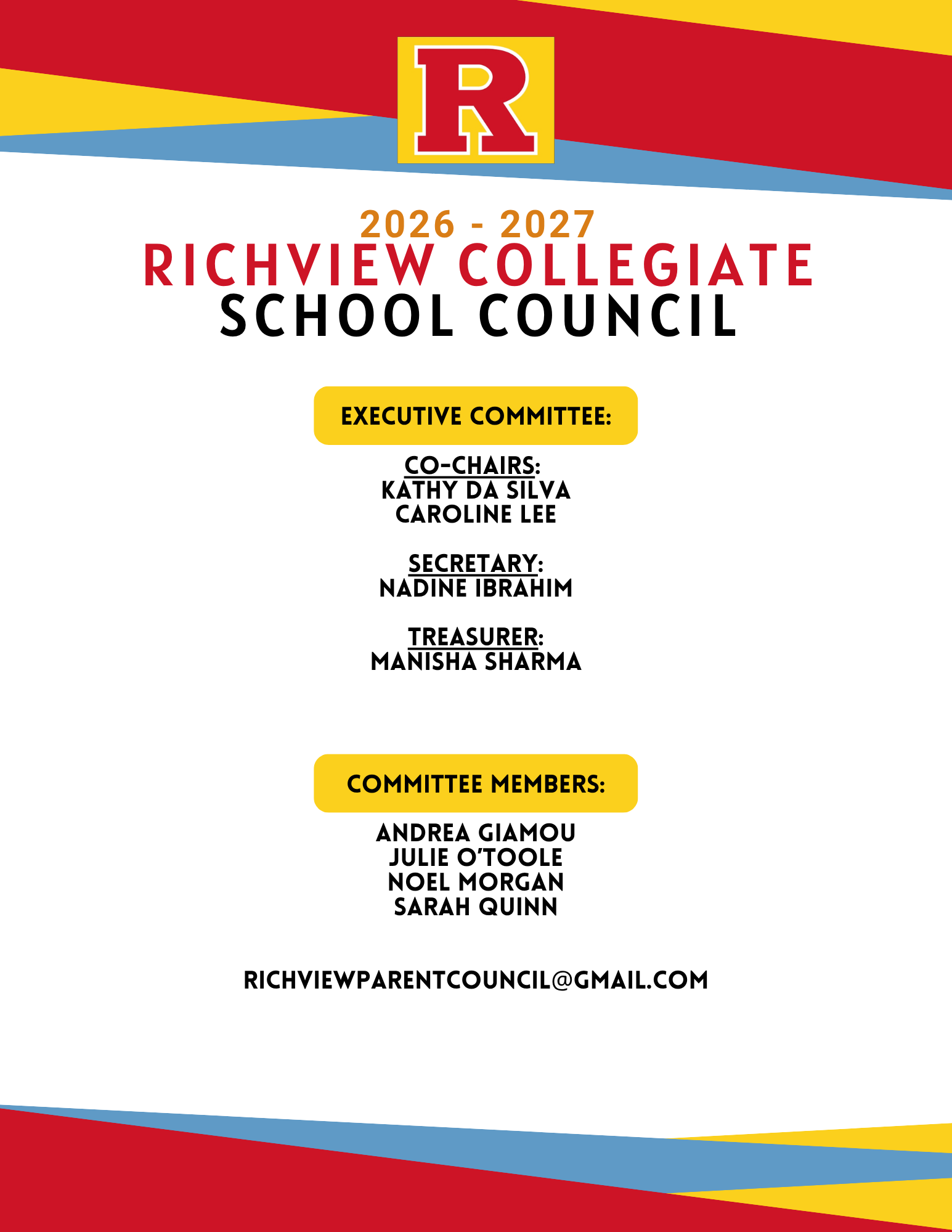 2026-2027 School Council Committee